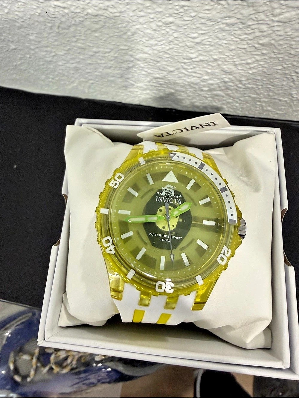 Invicta Subaqua Sports Watch Green & Yellow Watch
